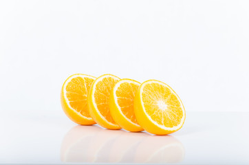 Four halves of orange