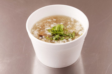 soup with beef and mushrooms