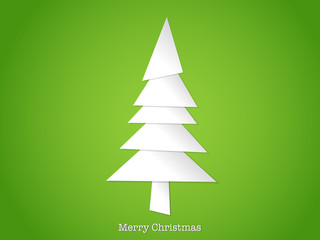 Paper cut christmas tree-EPS10