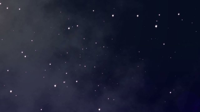 Animated background of a fantasy night sky with stars