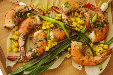 Grilled Wild Shrimp & Corn
