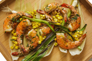 Grilled Wild Shrimp & Corn
