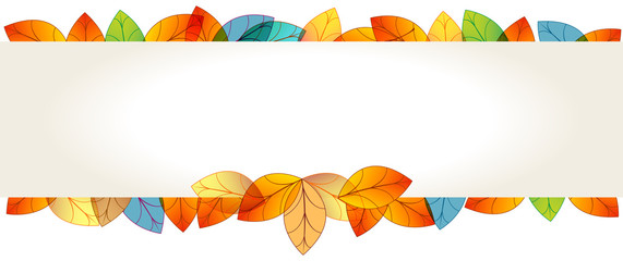 Colorful autumn leaves banner
