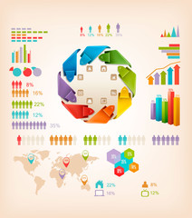 Set of Info graphics elements. Vector illustration