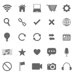 Web icons on white background
