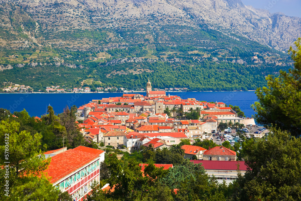 Fototapete Town Korcula in Croatia