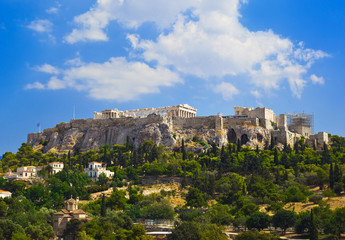 Parthenon temple in Acropolis at Athens, Greece