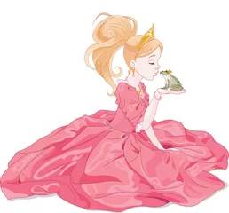 Türaufkleber Prinzessin küssender Frosch © Anna Velichkovsky