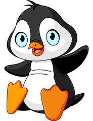 Naklejka premium Baby penguin