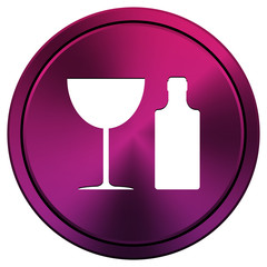 Bottle and glass icon