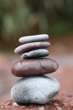 Zen Rock Pile on a Beach