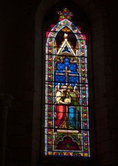 Lot église Montcuq vitrail