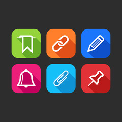 flat icons for web and mobile applications
