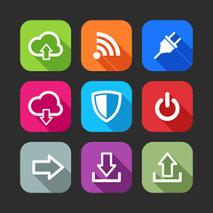 flat icons for web and mobile applications