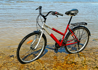 Fototapeta premium Bicycle on the beach.