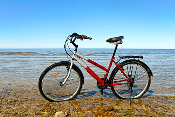 Bicycle on the beach.