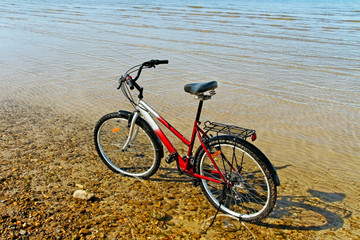 Fototapeta premium Bicycle on the beach.