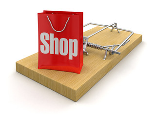 Mousetrap and bag Shop (clipping path included)