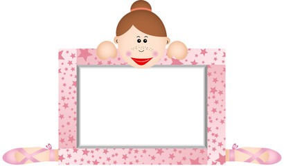 Cute Ballerina with Bank Label