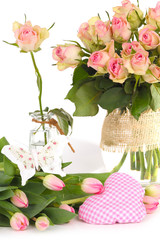 Blumen als Tischschmuck