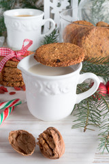 milk and cookies for santa
