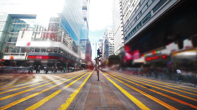 Road in Hongkong. Timelapse