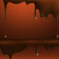 Melted Chocolate Dripping.