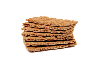 Stack of grain crisp bread.