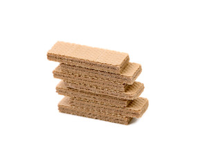 Stake of wafers with chocolate.