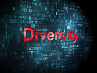Fototapeta premium Finance concept: Diversity on digital background