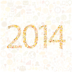 Social network Vector 2014 background media icons