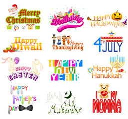 vector illustration of typography design for Holidays