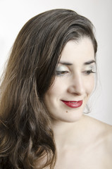 Naklejka premium smirking girl