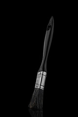 A Paint Brush Photographed on a black background