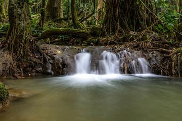 Small waterfall in phang-nga (sanang manora waterfall)