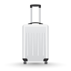3D Realistic suitcase for travel on isolated white background