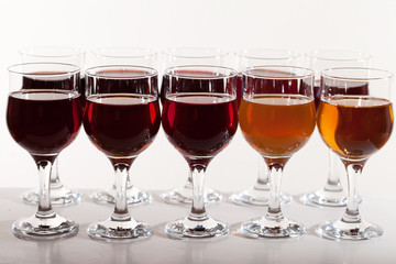 Different wines.