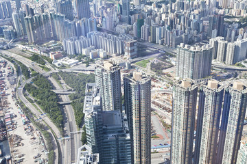 Downtown of Hong Kong city
