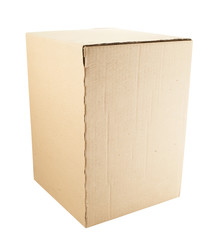 Cardboard box package isolated