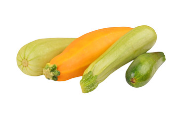 Vegetable marrow (zucchini), isolated on white background
