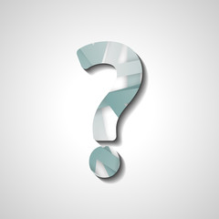 Abstract question mark, style illustration