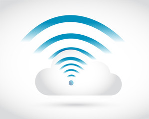 cloud connection wifi illustration design