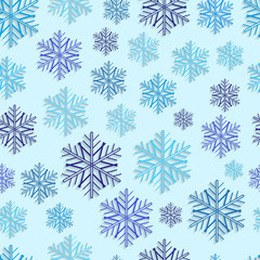 Fototapeta na wymiar texture with color snowflakes