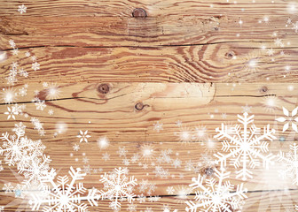 Holz Weihnachten  Schnee