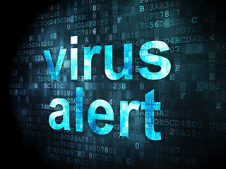 Obraz premium Safety concept: Virus Alert on digital background