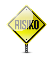 risk german road sign illustration design