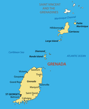 Grenada - vector map