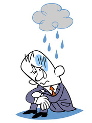 鬱状態のビジネスマン