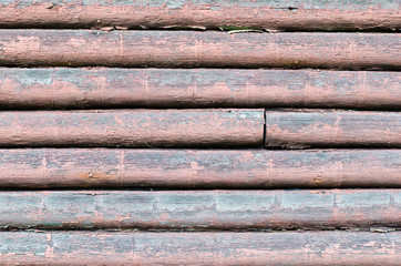 Closeup old cabin house wood wall