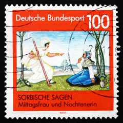 Postage stamp Germany 1991 Sorbian Legends